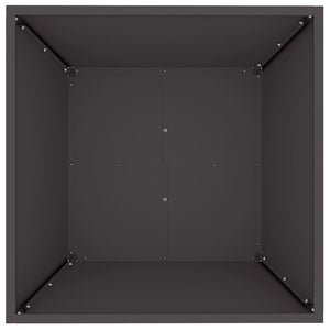 Γλάστρα Κήπου Μαύρο 50 x 50 x 15 cm Ψυχρής έλασης χάλυβας