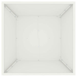 Γλάστρα Κήπου Λευκό 50 x 50 x 15 cm Ψυχρής έλασης χάλυβας