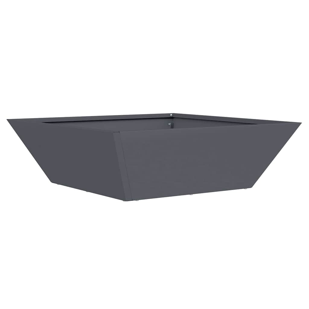 Γλάστρα Κήπου Ανθρακί 50 x 50 x 15 cm Ψυχρής έλασης χάλυβας