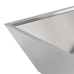 Γλάστρα Κήπου Ασημί 50 x 50 x 15 cm Ανοξείδωτο Ατσάλι