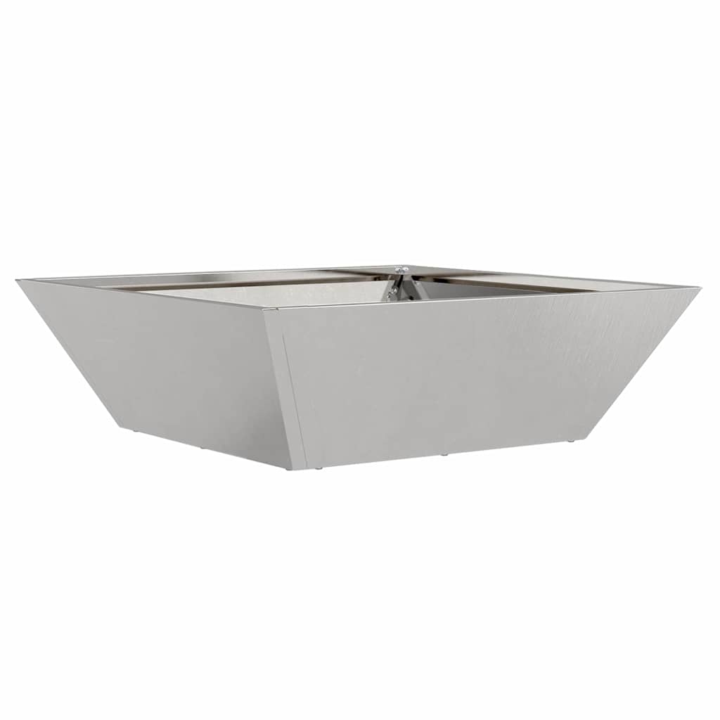 Γλάστρα Κήπου Ασημί 50 x 50 x 15 cm Ανοξείδωτο ατσάλι