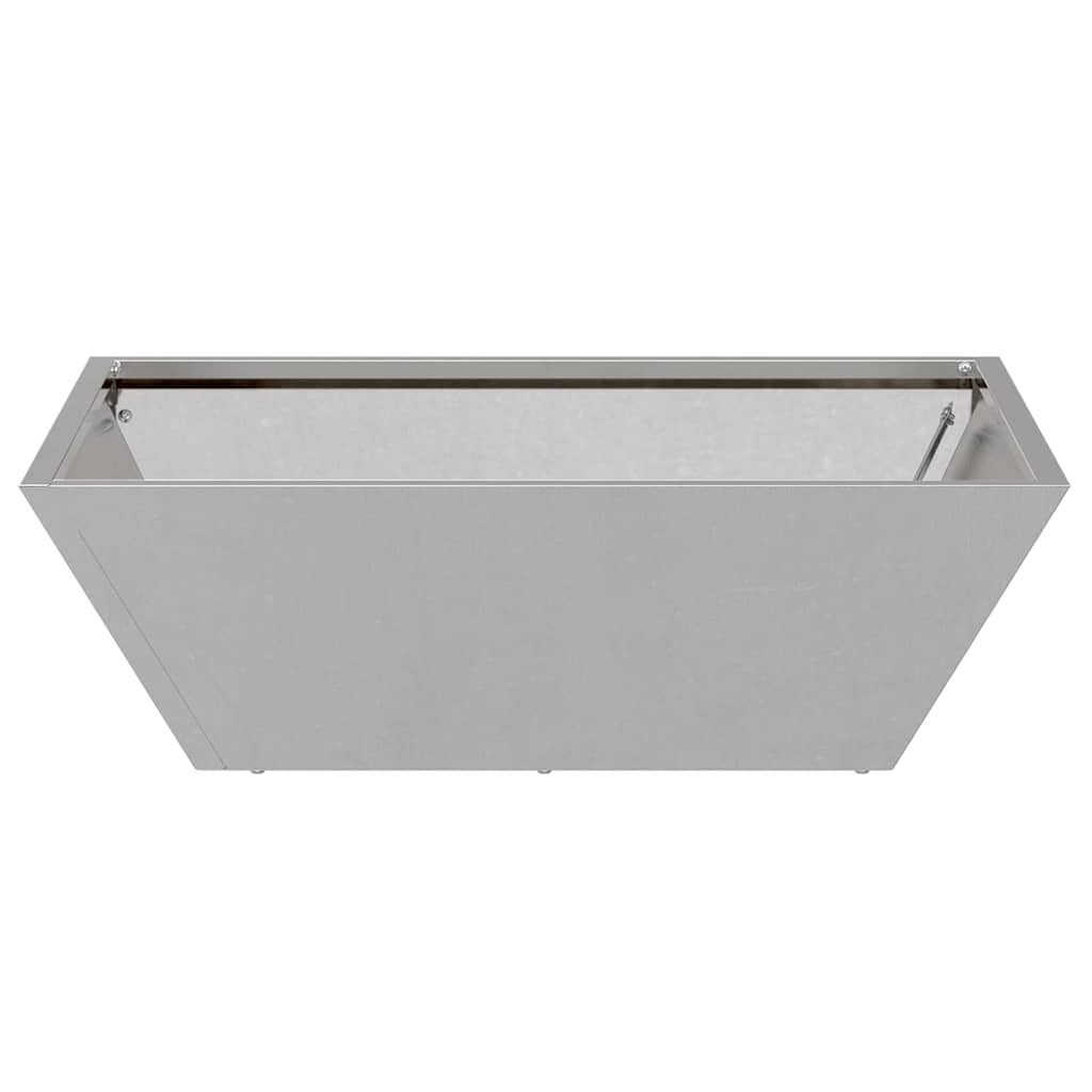 Γλάστρα Κήπου Ασημί 50 x 50 x 15 cm Ανοξείδωτο ατσάλι