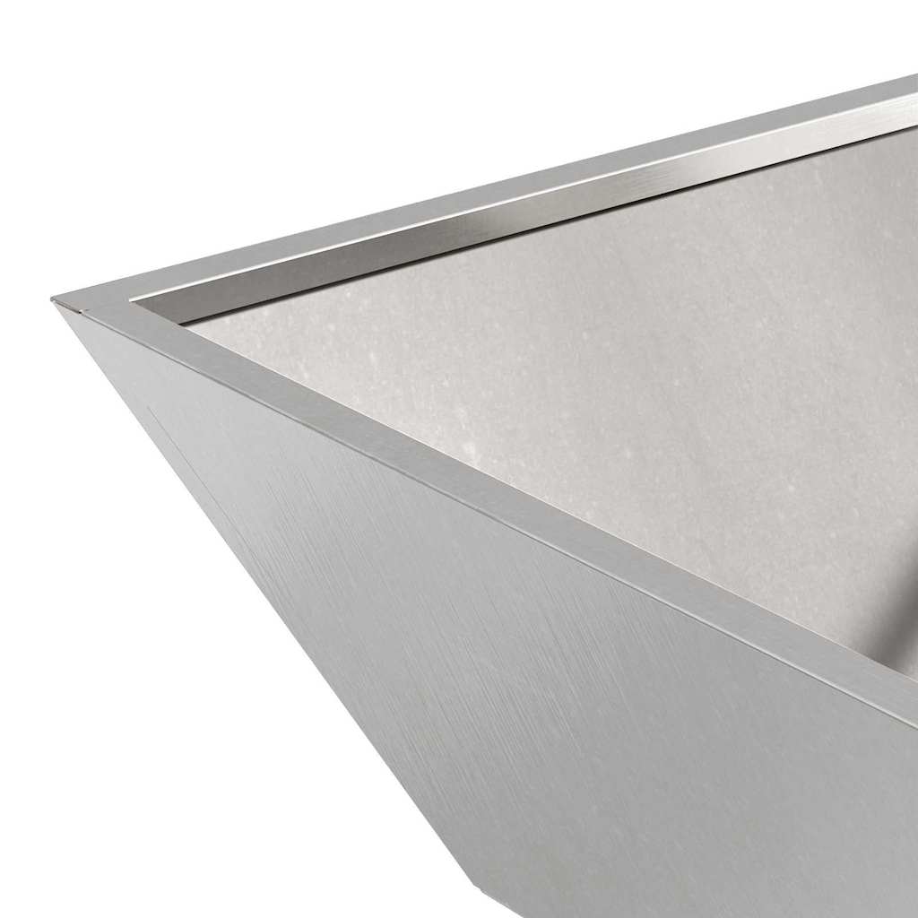 Γλάστρα Κήπου 5 pcs Ασημί 50 x 50 x 15 cm Ανοξείδωτο ατσάλι