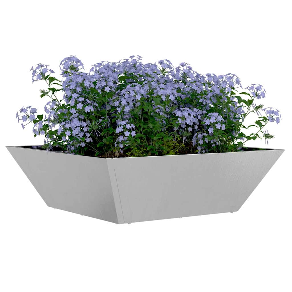 Γλάστρα Κήπου 5 pcs Ασημί 50 x 50 x 15 cm Ανοξείδωτο ατσάλι