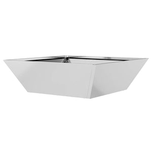 Γλάστρα Κήπου Ασημί 50 x 50 x 15 cm Γαλβανισμένος Χάλυβας