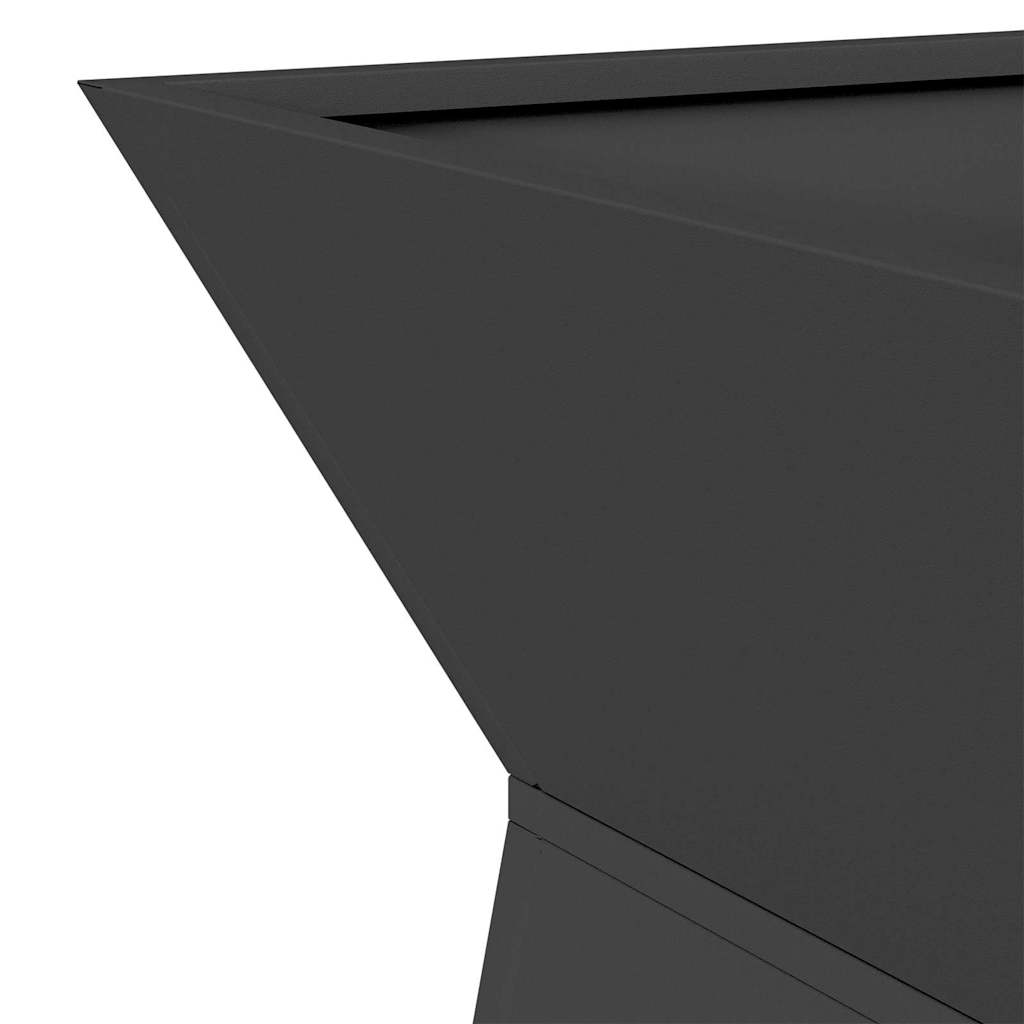 Γλάστρα Πυλώνας 2 pcs Μαύρο 35 x 35 x 73 εκ.