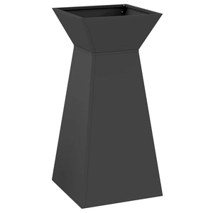 Γλάστρα Πυλώνας 2 τμχ. Μαύρο 35 x 35 x 73 εκ.