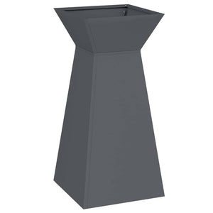 Γλάστρα Πυλώνας 2 τμχ. Ανθρακί 35 x 35 x 73 εκ.