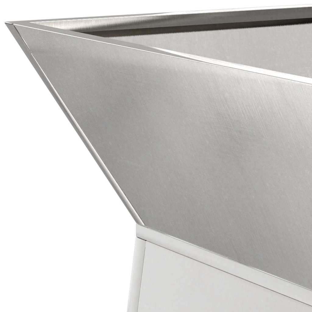 Γλάστρα Πυλώνας Ασημί 35 x 35 x 73 εκ. Ανοξείδωτο ατσάλι
