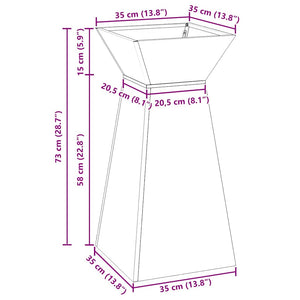 Γλάστρα Πυλώνας Ασημί 35 x 35 x 73 εκ. - Pakobazaar