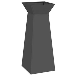 Γλάστρα Πυλώνας 2 τμχ. Μαύρο 40 x 40 x 100 cm - Pakobazaar