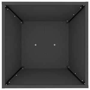 Γλάστρα Πυλώνας 2 τμχ. Μαύρο 40 x 40 x 100 cm - Pakobazaar