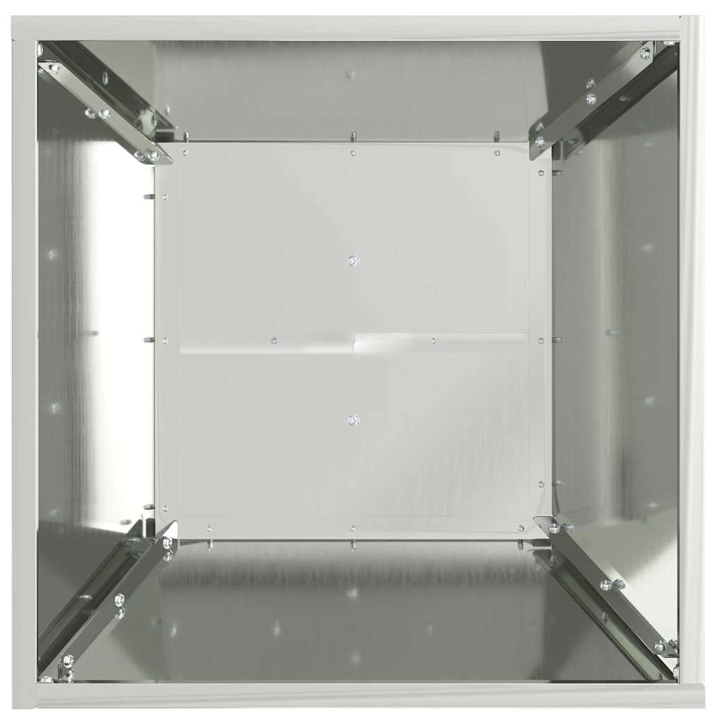 Γλάστρα Πυλώνας 2 pcs Ασημί 40 x 40 x 100 cm