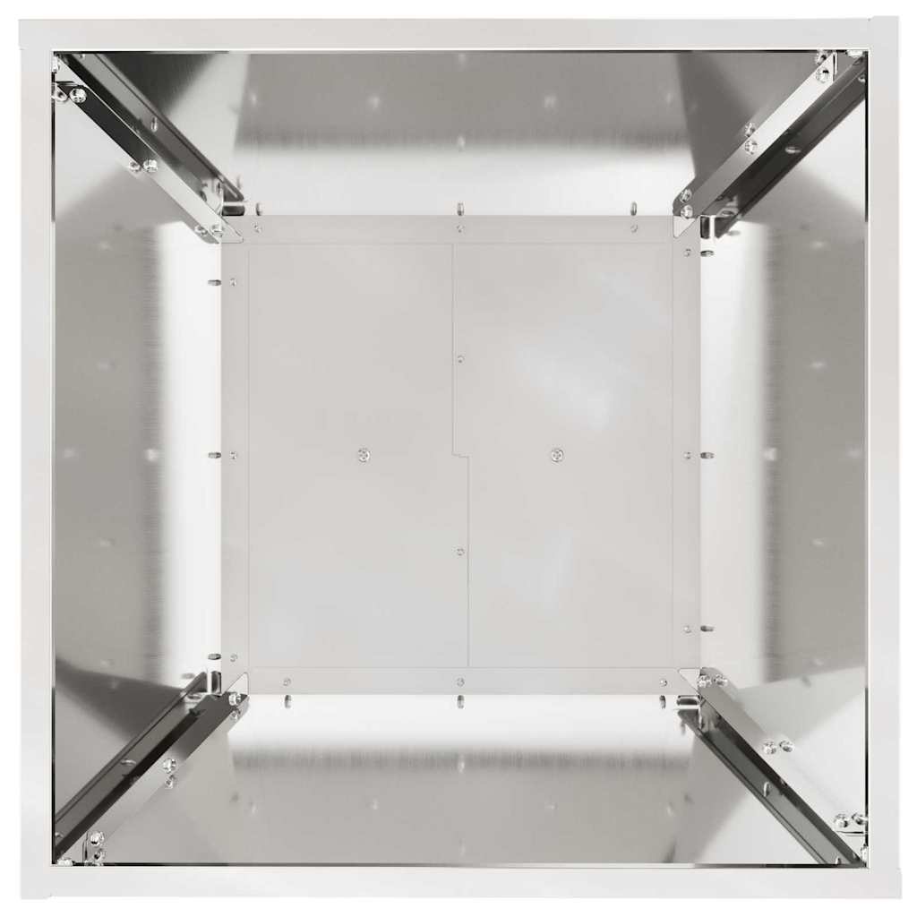 Γλάστρα Πυλώνας 2 pcs Ασημί 40 x 40 x 100 cm