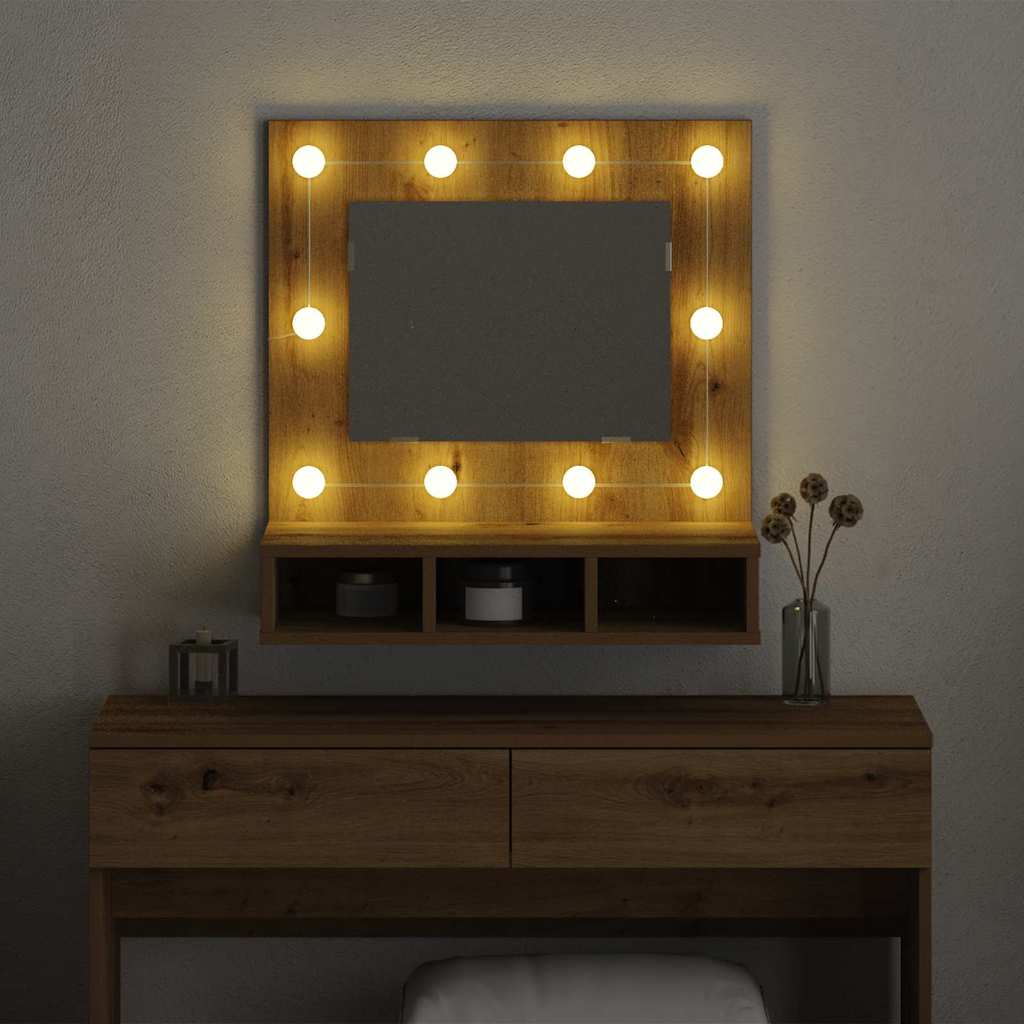 Ντουλάπα Καθρέφτη με ράφι Artisan Oak 60 x 31,5 x 62 εκ - Pakobazaar