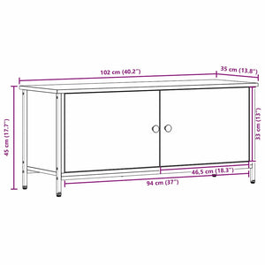 Ντουλάπι TV Artisan Oak 100 x 35 x 45 εκ. Επεξεργασμένο ξύλο - Pakobazaar