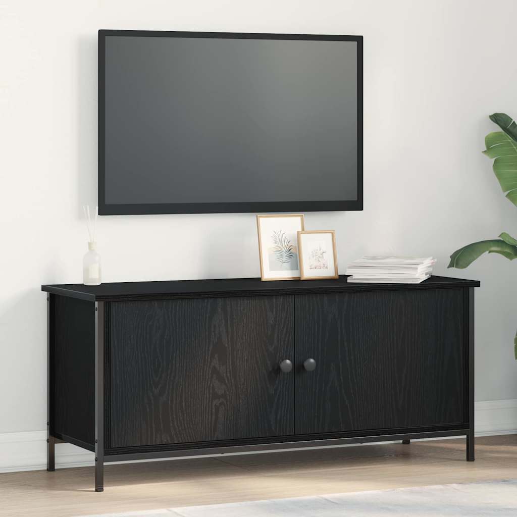 Ντουλάπι TV Μαύρη Οξυά 100 x 35 x 45 εκ. Επεξεργασμένο ξύλο - Pakobazaar