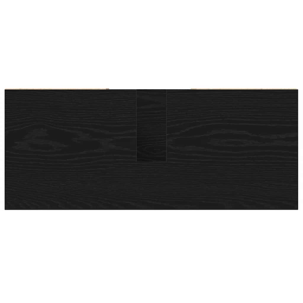 Ντουλάπι Μπάνιου Μαύρο 80 x 33 x 60 εκ Επεξεργασμένο ξύλο