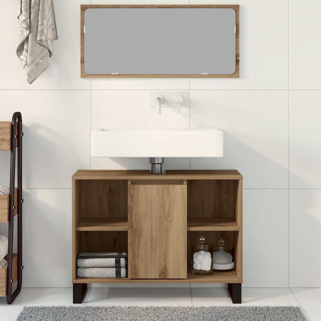 Ντουλάπι Μπάνιου Artisan Oak 80 x 33 x 60 εκ Επεξεργασμένο ξύλο