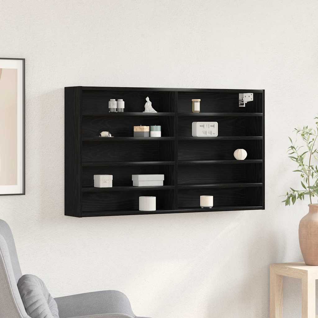 Βιτρίνα με ράφι Μαύρη Οξυά 100 x 15 x 58 cm Επεξεργασμένο ξύλο - Pakobazaar