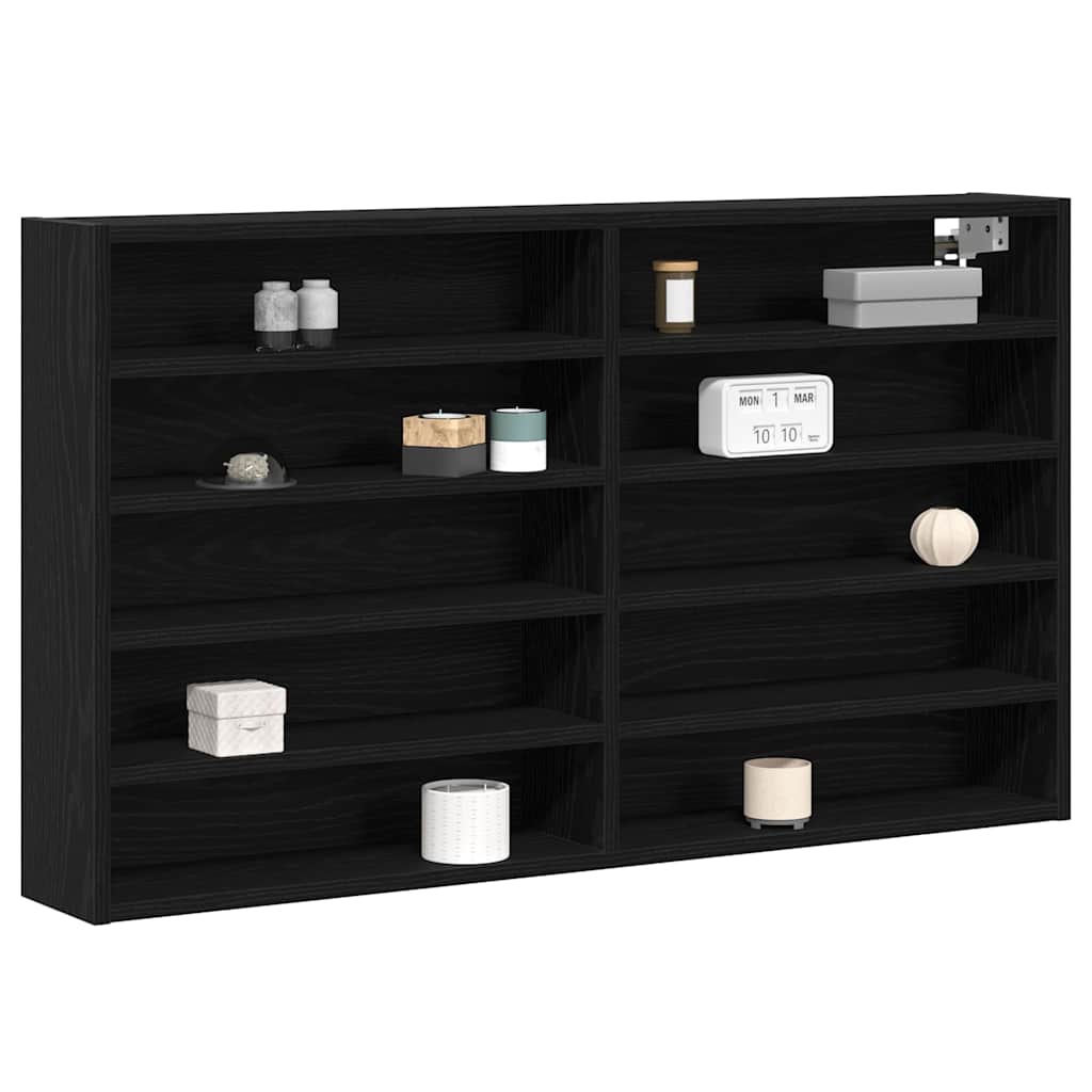 Βιτρίνα με ράφι Μαύρη Οξυά 100 x 15 x 58 cm Επεξεργασμένο ξύλο - Pakobazaar
