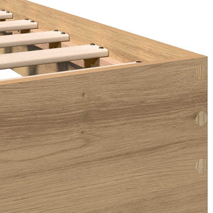 Κρεβάτι με Κεφαλάρι με κεφαλάρι Artisan Δρυς 203 x 104 x 70 εκ