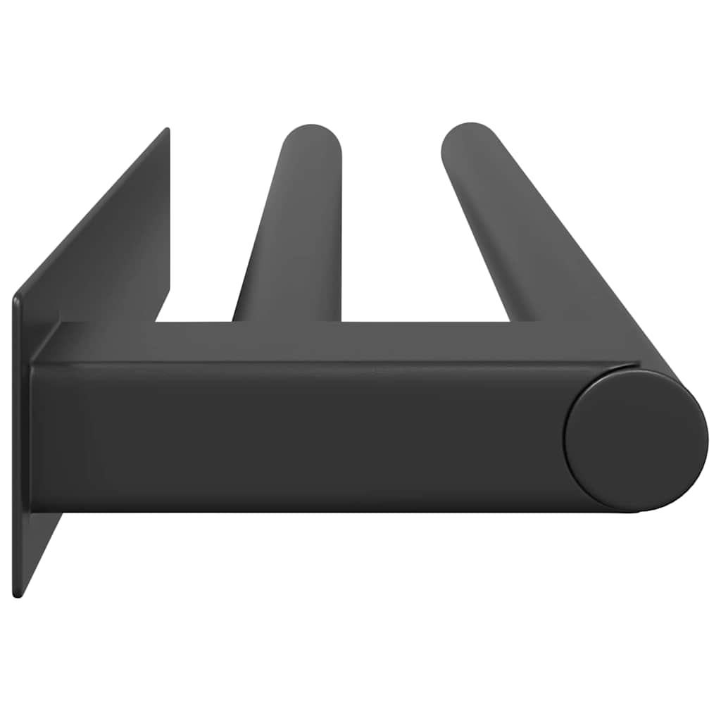 Ράφι Πετσέτας Μαύρο 40 x 9 x 4 εκ Ανοξείδωτο ατσάλι - Pakobazaar