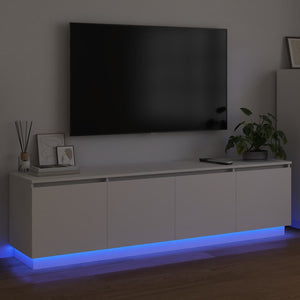 Ντουλάπι TV με led Λευκό 180 x 38 x 49 εκ Επεξεργασμένο ξύλο - Pakobazaar