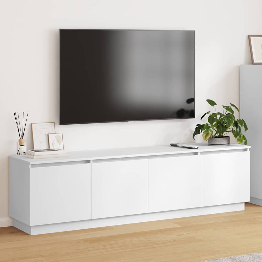 Ντουλάπι TV με led Λευκό 180 x 38 x 49 εκ Επεξεργασμένο ξύλο - Pakobazaar