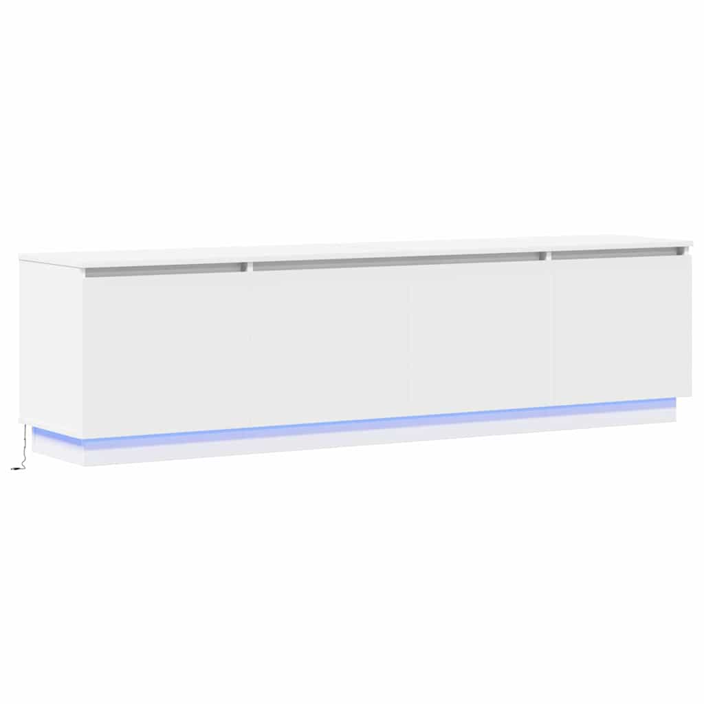 Ντουλάπι TV με led Λευκό 180 x 38 x 49 εκ Επεξεργασμένο ξύλο - Pakobazaar