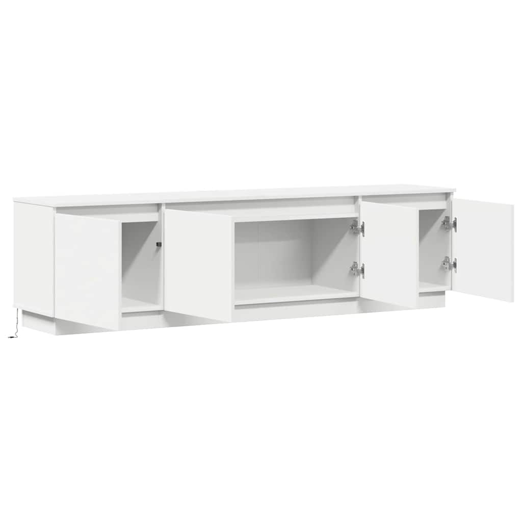 Ντουλάπι TV με led Λευκό 180 x 38 x 49 εκ Επεξεργασμένο ξύλο - Pakobazaar