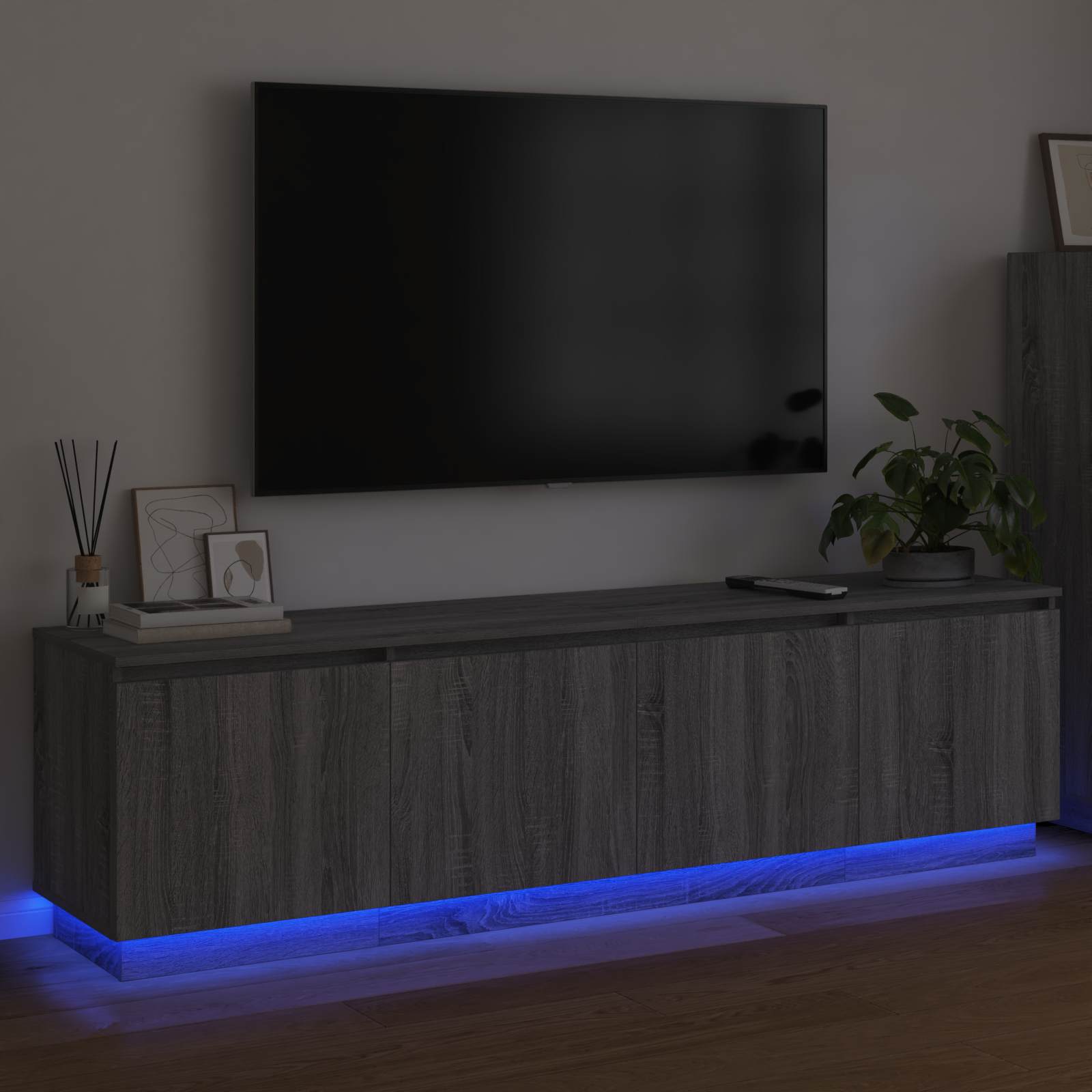 Ντουλάπι TV Γκρίζο Σονομα 180 x 38 x 49 εκ Επεξεργασμένο ξύλο