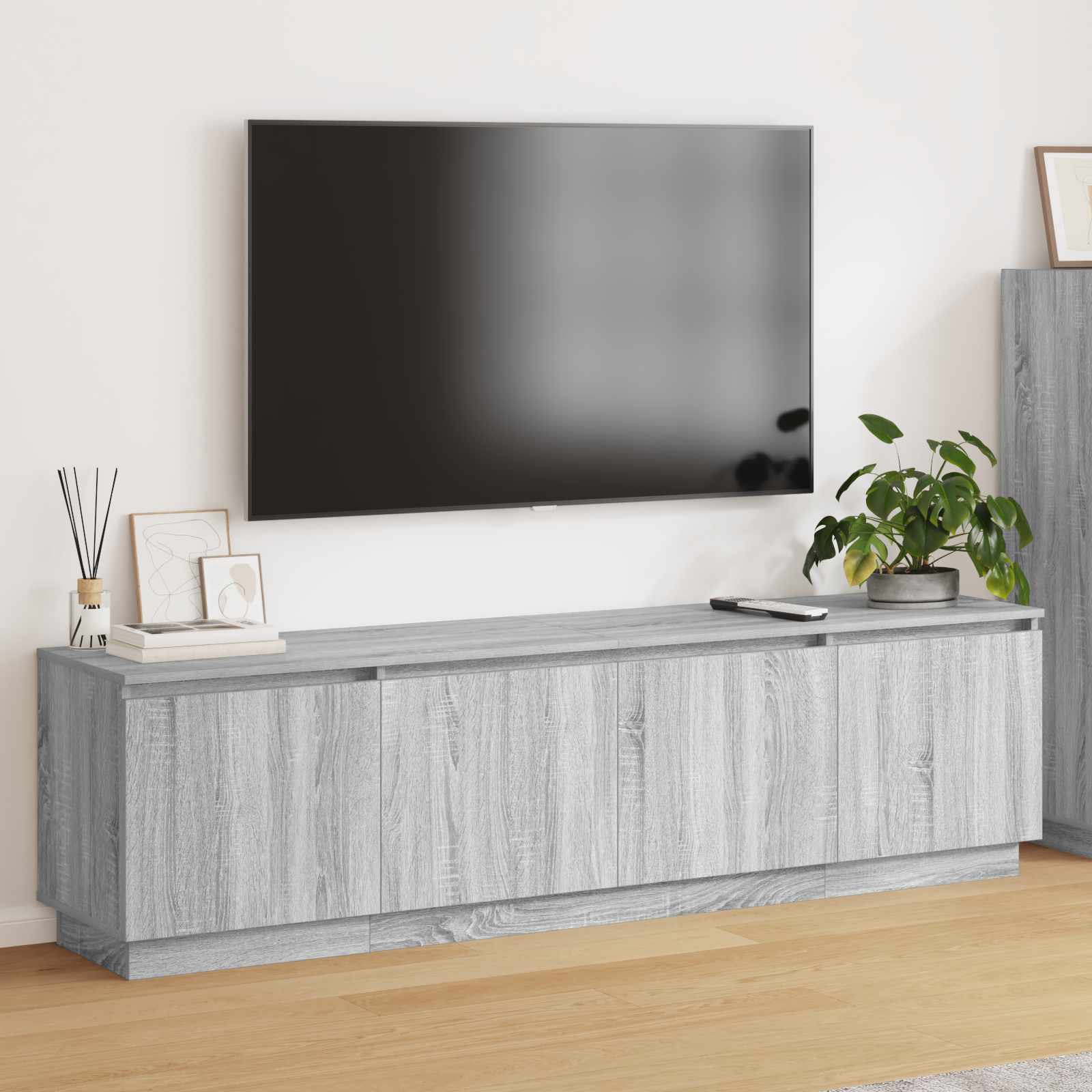 Ντουλάπι TV Γκρίζο Σονομα 180 x 38 x 49 εκ Επεξεργασμένο ξύλο