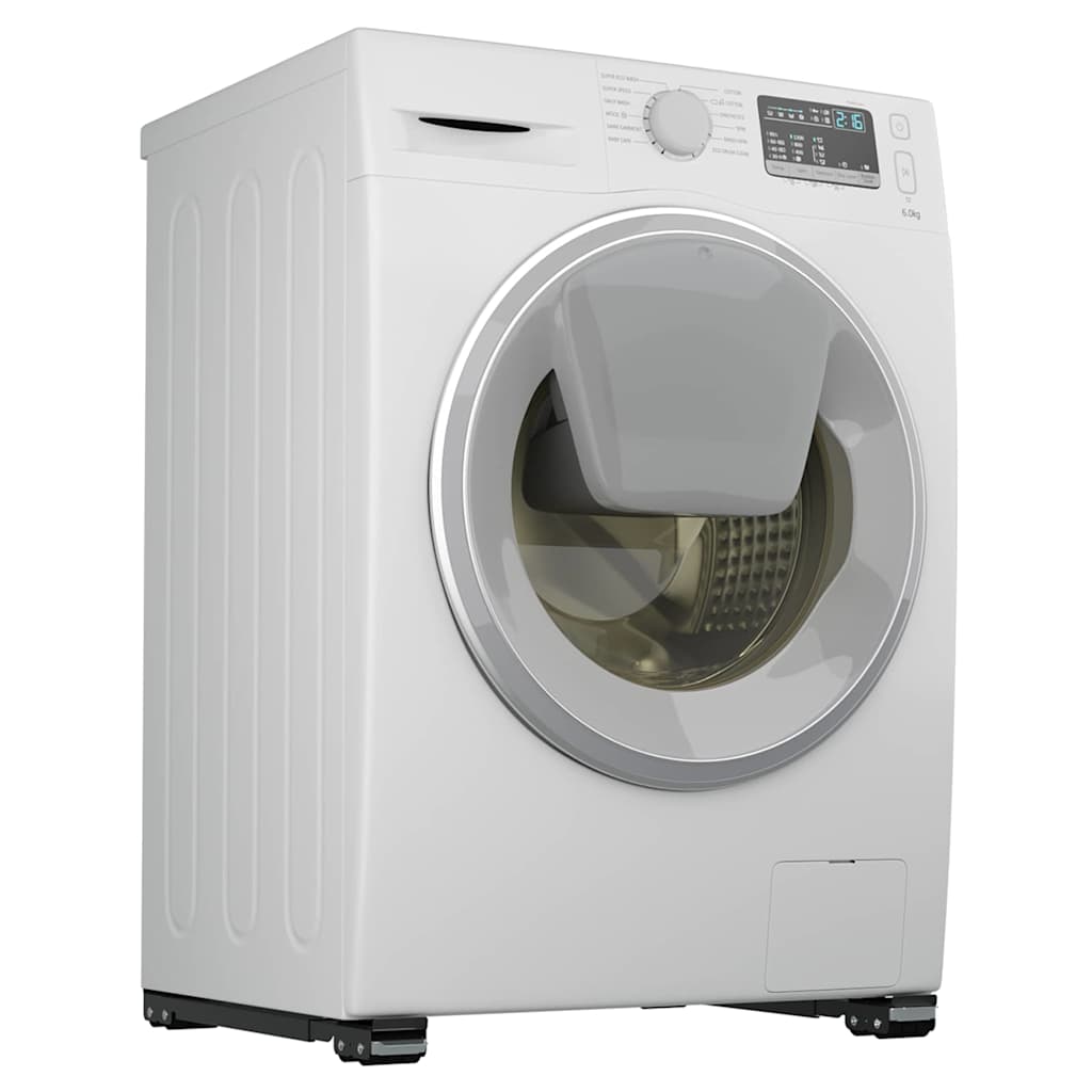 Βάση πλυντηρίου ρούχων 2 pcs Μαύρο 72 x 5 x 4,5 εκ.