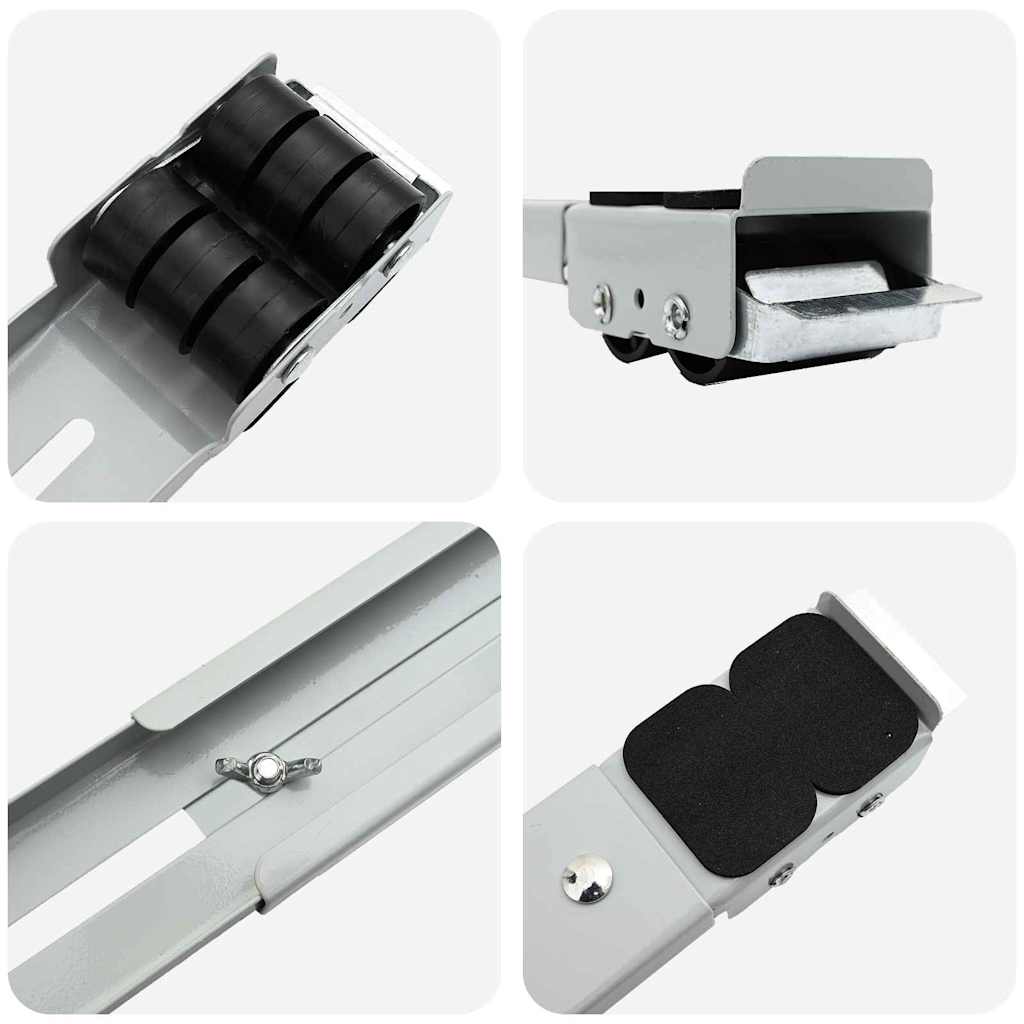 Βάση πλυντηρίου ρούχων 2 pcs Ασημί 72 x 5 x 4,5 εκ. - Pakobazaar