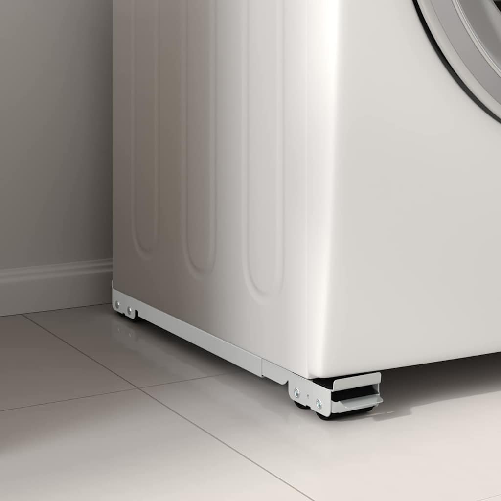 Βάση πλυντηρίου ρούχων 2 pcs Ασημί 72 x 5 x 4,5 εκ. - Pakobazaar