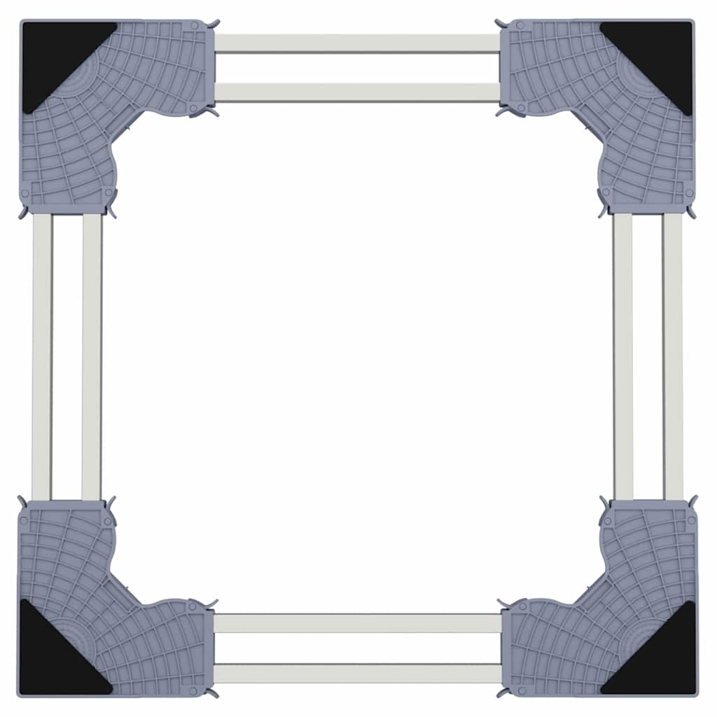 Βάση πλυντηρίου ρούχων Γκρι 67 x 67 x 12 εκ Ανοξείδωτο ατσάλι