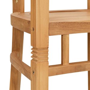 Καρέκλα 2 pcs Καφέ 63 x 58 x 89 εκ. Στερεό Ξύλο Τίκ - Pakobazaar