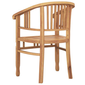 Καρέκλα 2 pcs Καφέ 63 x 58 x 89 εκ. Στερεό Ξύλο Τίκ - Pakobazaar