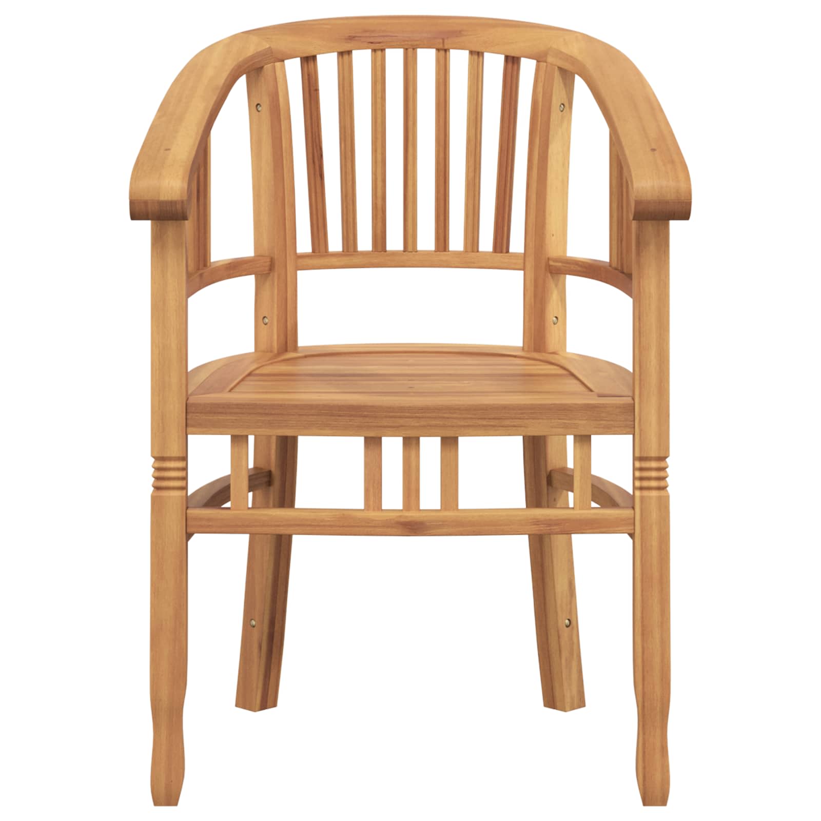 Καρέκλα 2 pcs Καφέ 63 x 58 x 89 εκ. Στερεό Ξύλο Τίκ - Pakobazaar