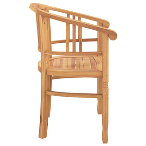 Καρέκλα 2 pcs Καφέ 63 x 58 x 89 εκ. Στερεό Ξύλο Τίκ - Pakobazaar