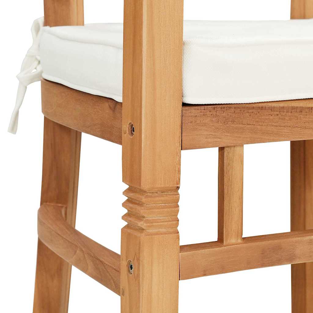 Καρέκλα με μαξιλάρι 2 pcs Καφέ 63 x 58 x 89 εκ. Στερεό Ξύλο Τίκ - Pakobazaar