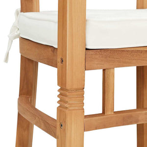 Καρέκλα με μαξιλάρι 2 pcs Καφέ 63 x 58 x 89 εκ. Στερεό Ξύλο Τίκ - Pakobazaar