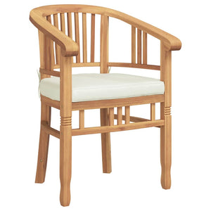 Καρέκλα με μαξιλάρι 2 pcs Καφέ 63 x 58 x 89 εκ. Στερεό Ξύλο Τίκ - Pakobazaar
