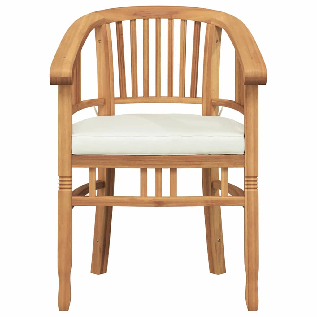 Καρέκλα με μαξιλάρι 2 pcs Καφέ 63 x 58 x 89 εκ. Στερεό Ξύλο Τίκ - Pakobazaar
