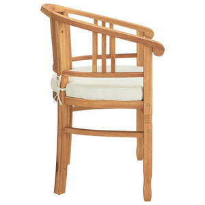 Καρέκλα με μαξιλάρι 2 pcs Καφέ 63 x 58 x 89 εκ. Στερεό Ξύλο Τίκ - Pakobazaar