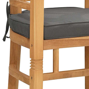 Καρέκλα με μαξιλάρι 2 pcs Καφέ 63 x 58 x 89 εκ. Στερεό Ξύλο Τίκ - Pakobazaar