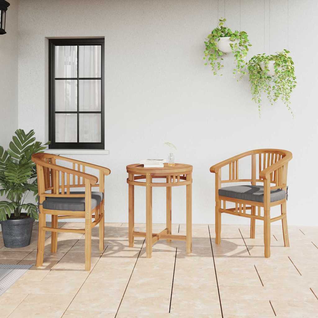 Καρέκλα με μαξιλάρι 2 pcs Καφέ 63 x 58 x 89 εκ. Στερεό Ξύλο Τίκ - Pakobazaar