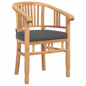 Καρέκλα με μαξιλάρι 2 pcs Καφέ 63 x 58 x 89 εκ. Στερεό Ξύλο Τίκ - Pakobazaar