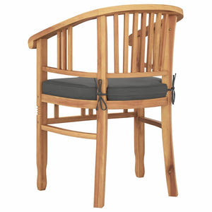 Καρέκλα με μαξιλάρι 2 pcs Καφέ 63 x 58 x 89 εκ. Στερεό Ξύλο Τίκ - Pakobazaar